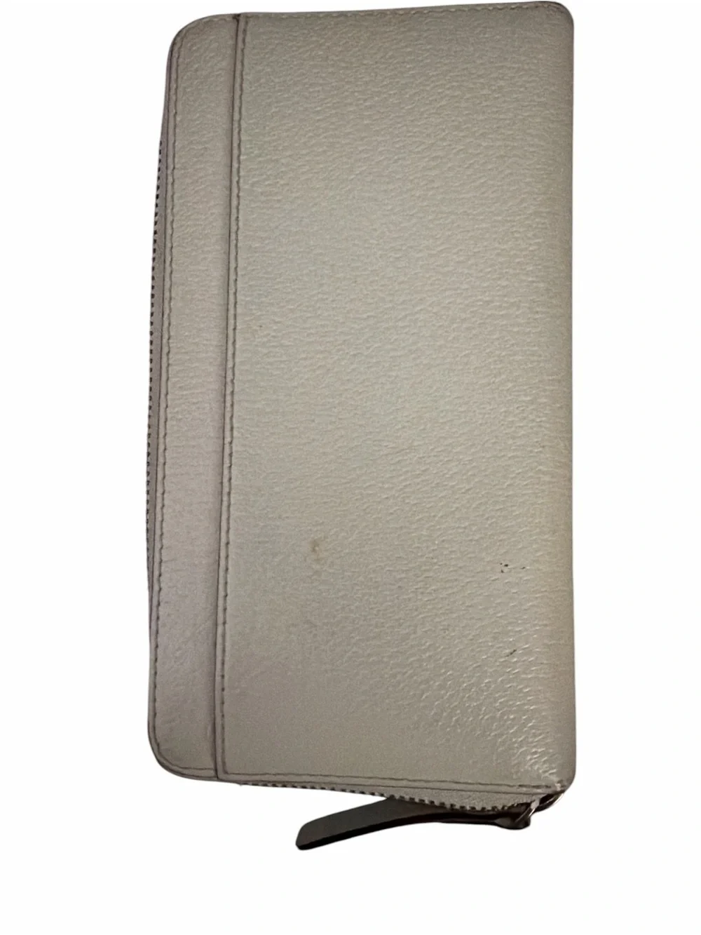 kate spade Pebbled Zip-Around Wallet in Light Gray